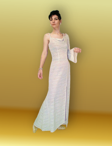 Description: FASHION 
Silk jersey evening dress